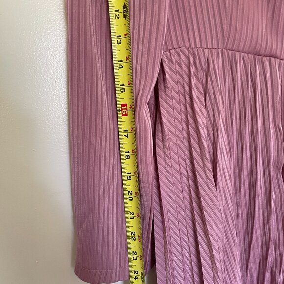 Mauve Pink SHEIN Maxi Dress with Collar and Decorative Buttons Size M (US 6) 🌸🌷🌸 - Picture 6 of 10